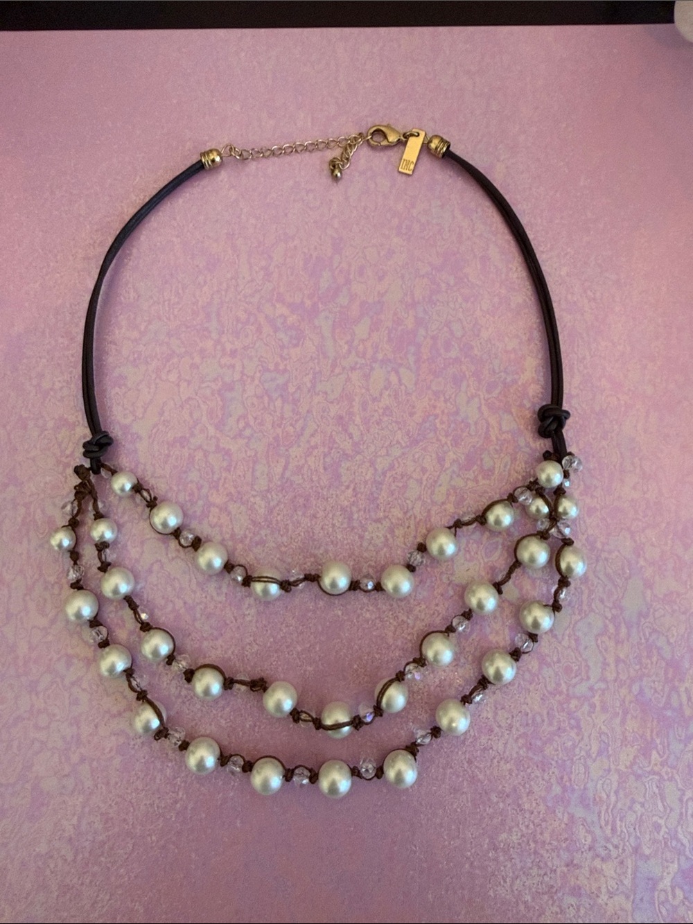 INC Multi-Strand Pearl Beaded Necklace